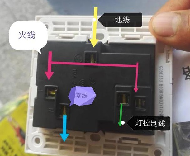 電工操作證報(bào)名-墻里面只有火線零線開關(guān)的連接方法怎么做